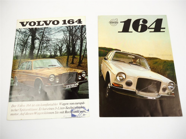 Volvo 164 PKW 2x Prospekt 1968/69