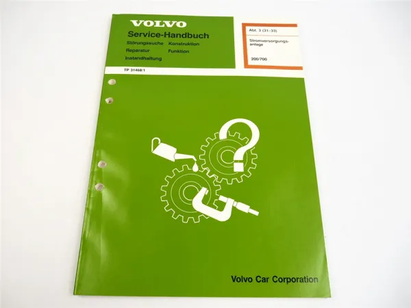 Volvo 240 260 740 760 Stromversorgung Lichtmaschine Anlasser Werkstatthandbuch
