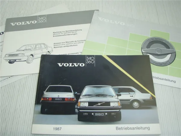 Volvo 340 360 Betriebsanleitung 1987 + Beilagen Diesel 2.0 l Einspritzer