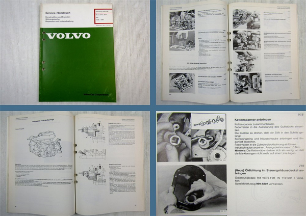 Volvo 340 360 Motor B13 B14 Zylinderkopf Werkstatthandbuch Reparaturanleitung