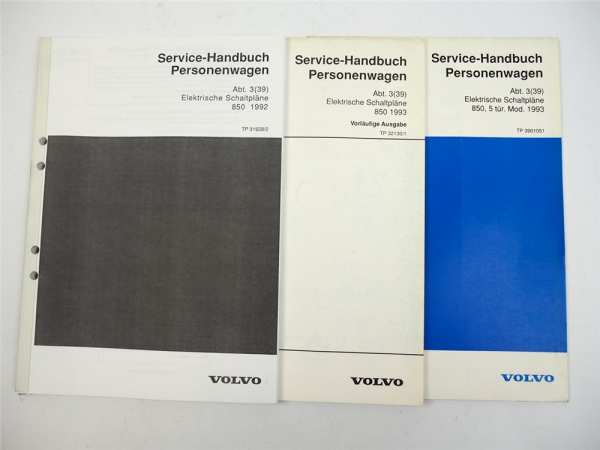 Volvo 850 Elektrische Schaltpläne 1992 1993 Schaltplan Werkstatthandbuch Service