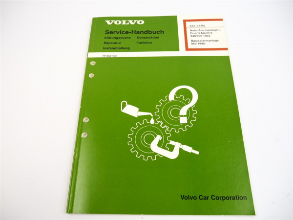 Volvo 940 960 Alarmanlage Guard Alarm II Diagnose Schaltplan Werkstatthandbuch