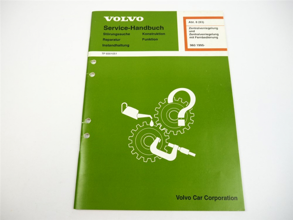 Volvo 960 ab 1995 Zentralverriegelung Diagnosehandbuch Reparaturanleitung