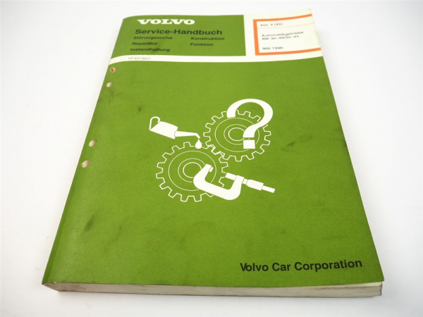 Volvo 960 ab 1996 Automatikgetriebe AW 30-40 30-43 Diagnose Werkstatthandbuch