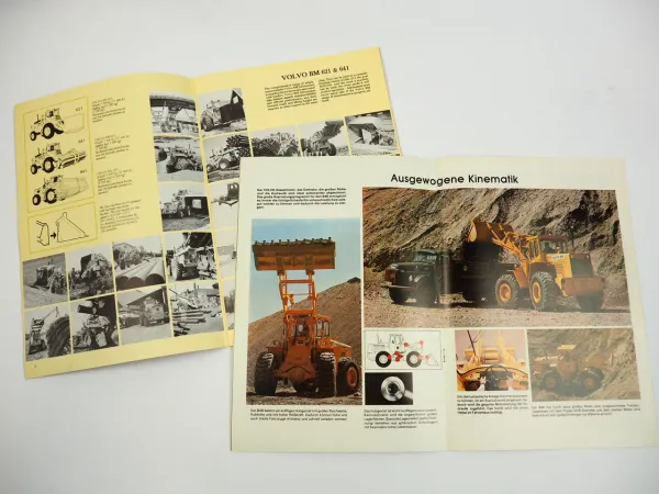 Volvo BM 846 Radlader und Zubehör Attachments 2x Prospekt 1977/78