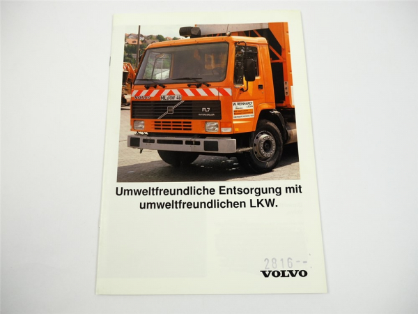 Volvo F FL FS LKW für Entsorgung Müllfahrzeug Prospekt 1992