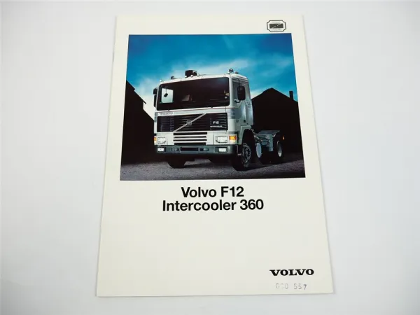 Volvo F12 Intercooler 360 LKW Frontlenker Pritschenwagen 50t Prospekt 1987