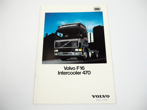 Volvo F16 Intercooler 470 LKW Frontlenker Pritschenwagen Prospekt 1987