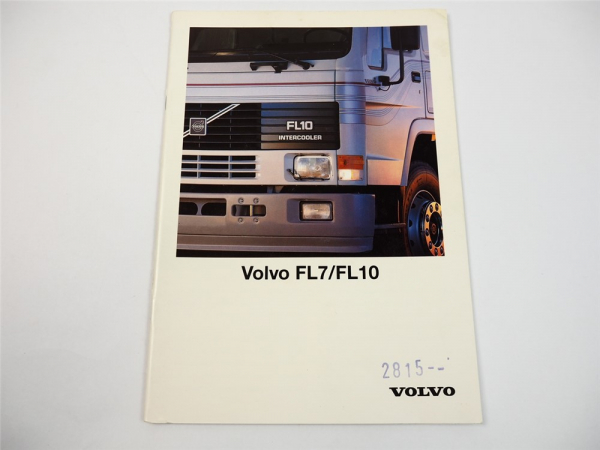Volvo F7 F10 LKW Pritschenwagen Sattelzug Müllfahrzeug Prospekt 1992