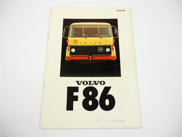 Volvo F86 FB86 LKW Pritschenwagen Kipper Tankwagen Sattelzug Prospekt ca. 1970