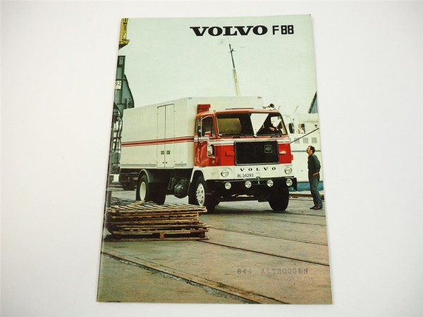 Volvo F88 LKW Pritschenwagen Auflieger Sattelzug Tankwagen Prospekt 1973