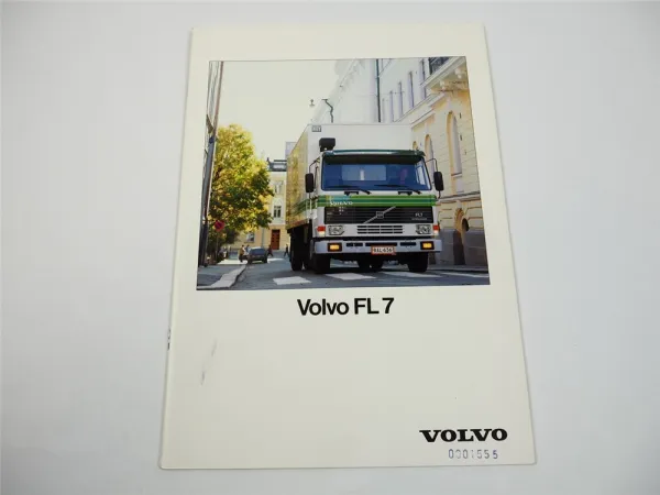 Volvo FL7 LKW Frontlenker Pritschenwagen Kipper Tankfahrzeug Prospekt 1987