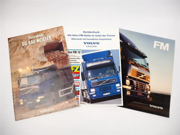 Volvo FM LKW Truck Baufahrzeug Kipper Prospekt Poster Testbericht 1999/2000