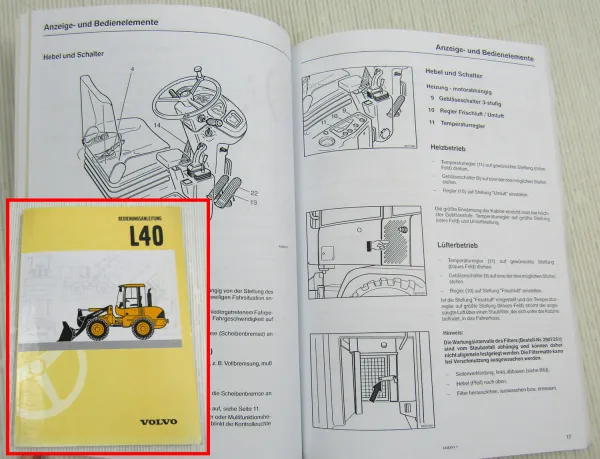 Volvo L40 Bedienungsanleitung Betriebsanleitung Ausgabe 7/1999