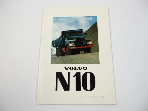 Volvo N10 LKW Kipper Auflieger Pritschenwagen Tieflader Prospekt 1977
