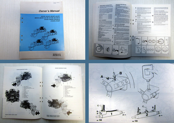 Volvo Penta 432 - 572 SP / DP Engine Owners Manual 1993