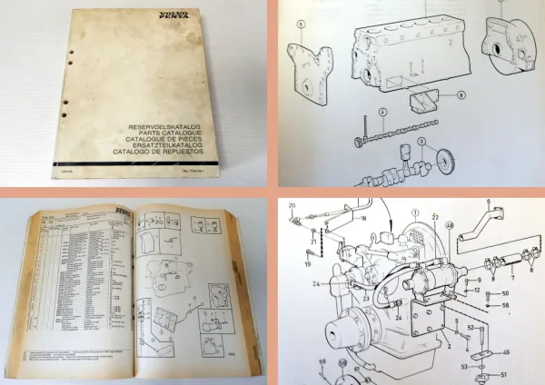 Volvo Penta TMD 100C 121C TAD121C Parts Catalogue Ersatzteilkatalog 1985