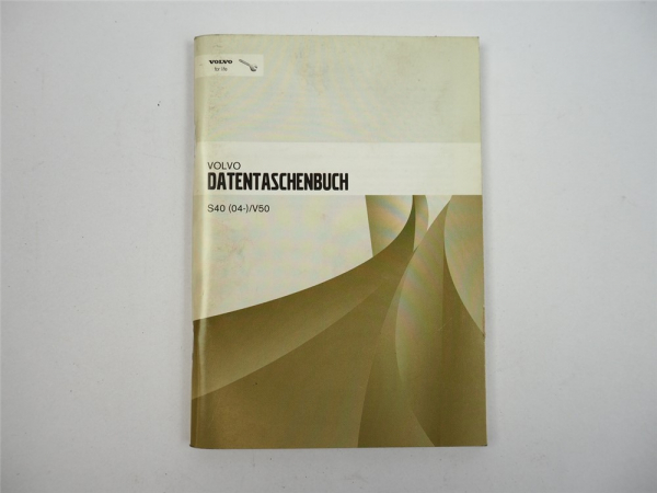 Volvo S40 ab 2004 V50 Datentaschenbuch Werkstatthandbuch