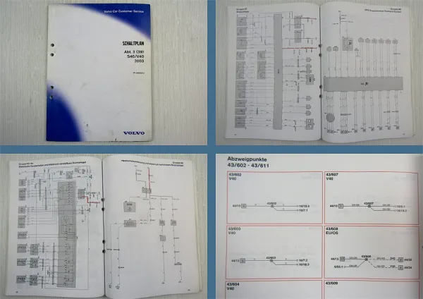 Volvo S40 V40 2003 Elektrische Schaltpläne Schaltplan Elektrik Werkstatthandbuch