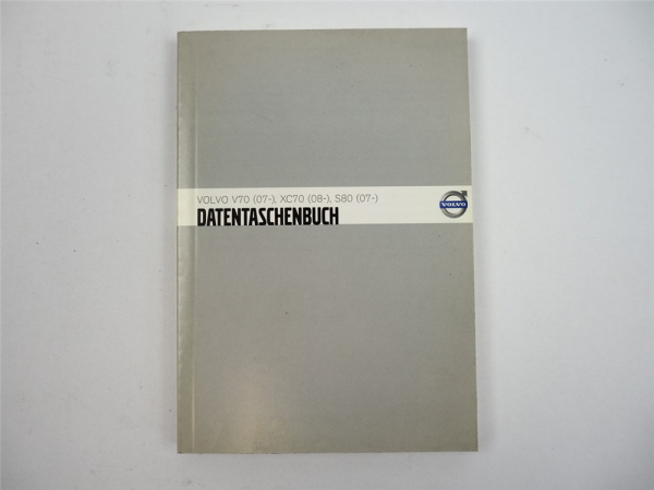 Volvo S80 V70 XC70 ab 2007/2008 Datentaschenbuch Werkstatthandbuch