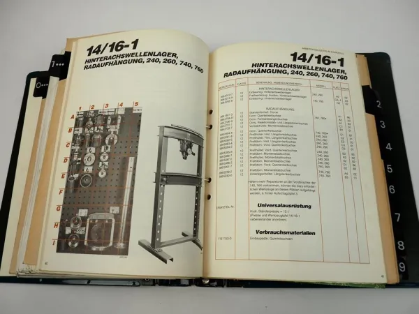 Volvo Service Werkstatt Katalog Werkzeuge Mitteilung Spezialwerkzeug 1985 - 1997