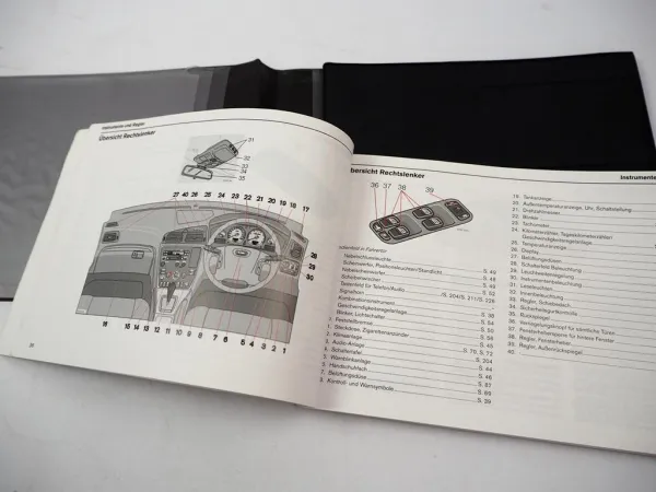 Volvo V40 Typ S P26 Betriebsanleitung 2000-2007 Bedienung Bordmappe Deutsch