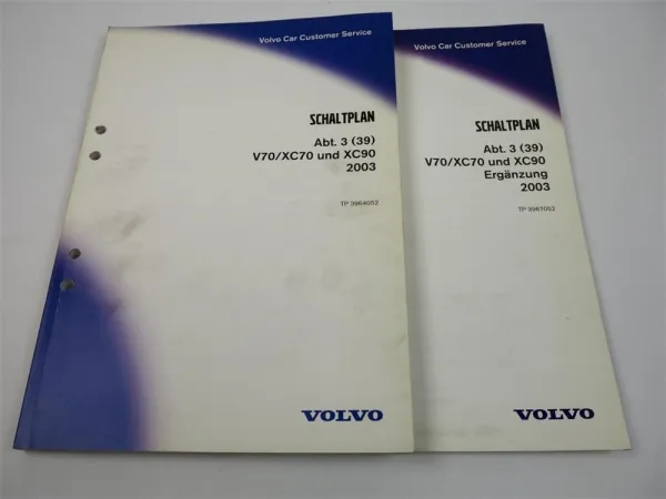 Volvo V70 XC70 XC90 MJ 2003 Elektrische Schaltpläne Schaltplan Werkstatthandbuch