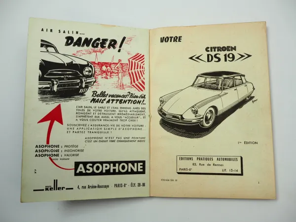 Votre Citroen DS 19 Guide Technique et Pratique 1950/60er manuel datelier