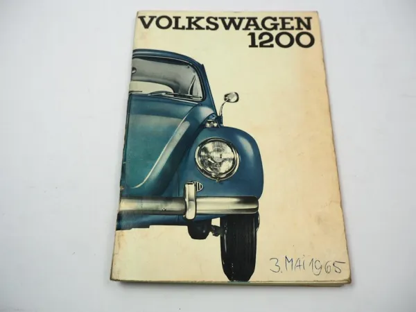 VW 1200 Käfer Limousine Cabriolet Export Modell Betriebsanleitung Bedienung 1964