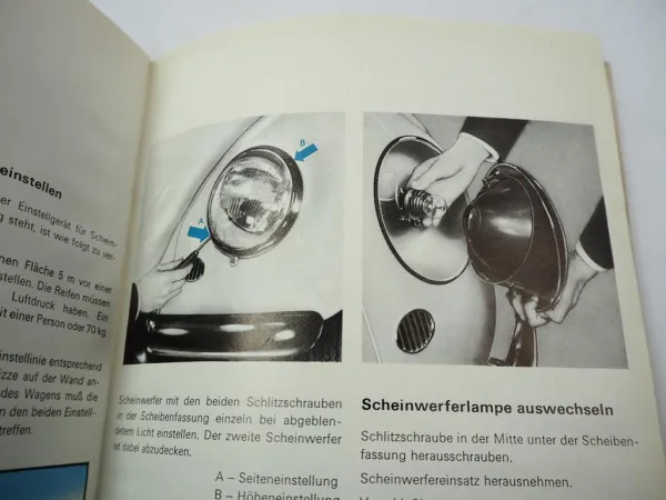 VW 1200 Käfer Limousine Cabriolet Export Modell Betriebsanleitung Bedienung 1964