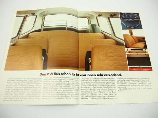 VW Bus T2 Prospekt 1,6 1,8 l 1974