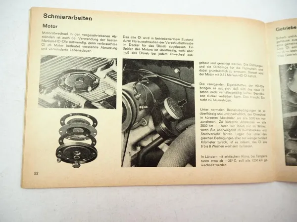 VW Bus Transporter T2 T2a Bulli Betriebsanleitung Bedienung Wartung 1970