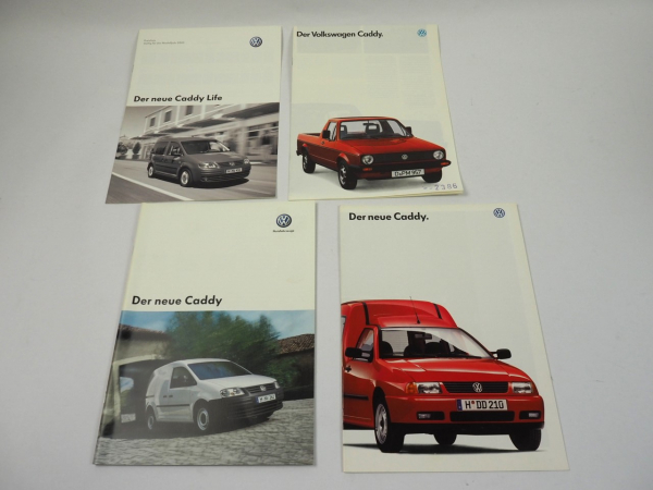 VW Caddy 3x Prospekt Preisliste 1990 bis 2004