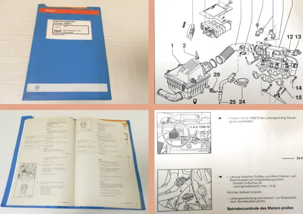 VW Corrado Typ53i Reparaturleitfaden Simos Einspritzanlage ADY 115 PS 2,0 L VAG