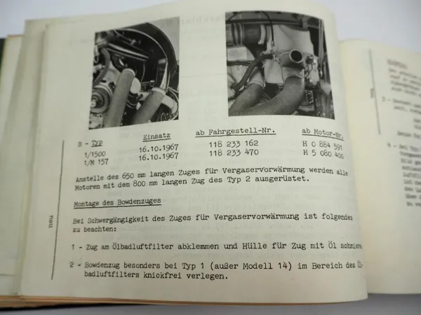 VW Dienst Technische Merkblätter 1966 - 1968 VW Käfer Transporter T2