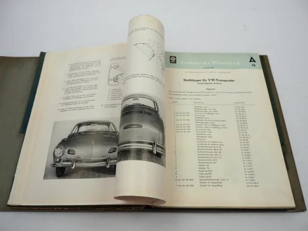 VW Dienst Technische Mitteilungen 1958-66 Käfer Transporter T1 Karmann Ghia