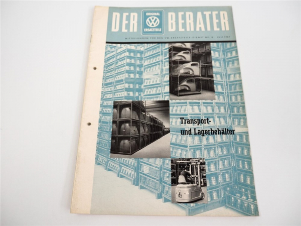 VW Ersatzteile Dienst Der Berater Heft 16 1957