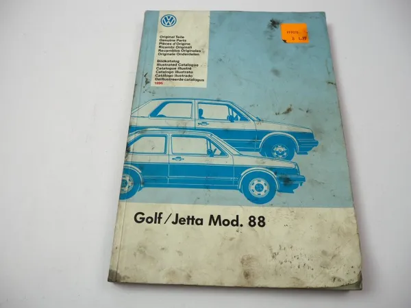 VW Golf 2 Jetta 1988 Ersatzteilkatalog Bildkatalog Illustrated Catalogue 1994