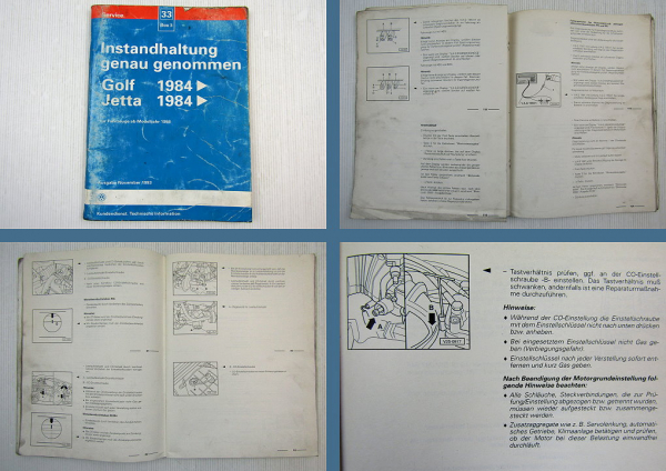 VW Golf 2 Jetta ab 1986 Instandhaltung genau genommen KR PL 1H Werkstatthandbuch