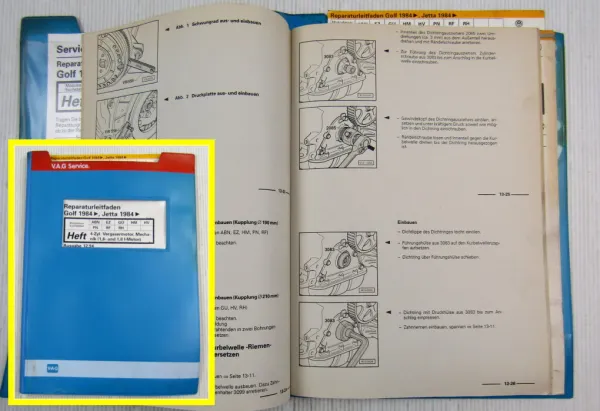 VW Golf 2 Typ 19 4-Zyl. 1,61,8l Benzinmotor Reparaturanleitung 1994 ABN - RF RH