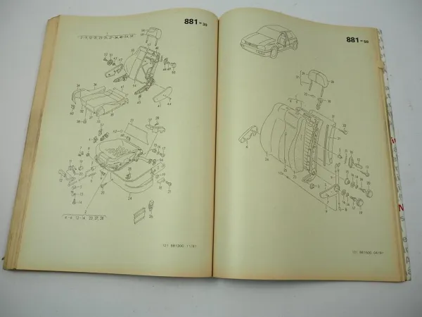 VW Golf 3 Vento 1992 Ersatzteilkatalog Bildkatalog Illustrated Catalogue