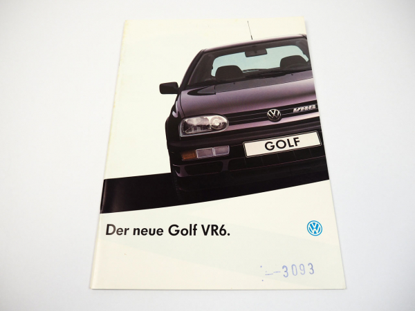 VW Golf 3 VR6 Prospekt 1992