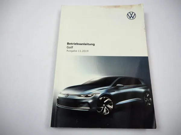 VW Golf 8 5H Betriebsanleitung Bedienungsanleitung Bordbuch Wartung 11/ 2019