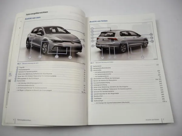 VW Golf 8 5H Betriebsanleitung Bedienungsanleitung Bordbuch Wartung 11/ 2020