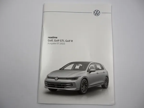 VW Golf 8 CD GTI R readme Betriebsanleitung Bedienungsanleitung Bordbuch 7/2025