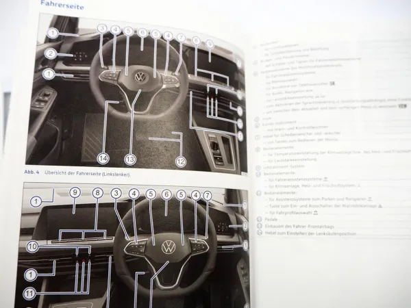 VW Golf 8 GTI GTD R 5H Betriebsanleitung Bedienungsanleitung Bordmappe 6/2023