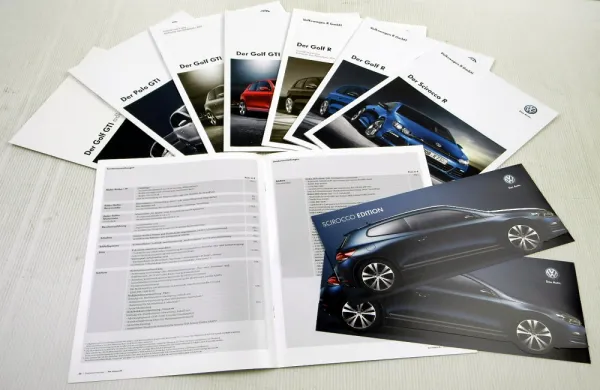 VW Golf GTI / R, Scirocco R, Polo GTI 6 Prospekte + Preislisten