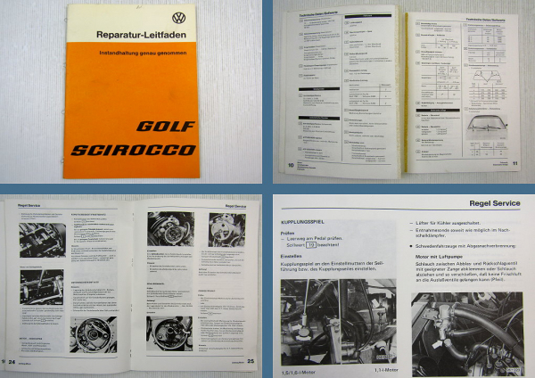 VW Golf I Scirocco Instandhaltung genau genommen Werkstatthandbuch 1978