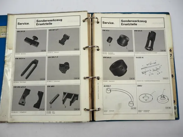 VW Golf Käfer T3 T4 Audi V8 80 Coupe Sonderwerkzeug Spezialwerkzeug Katalog 1991