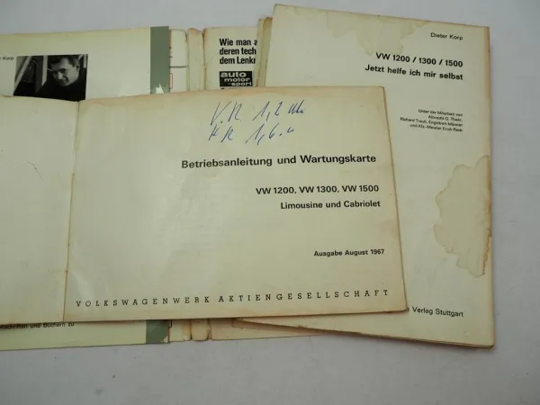 VW Käfer 1200 1300 1500 Jetzt helfe ich mir selbst ab 08/1966 & Betriebsanleitung